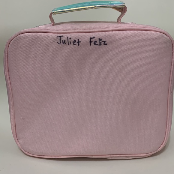 Justice Backpack & Lunchbox Lunch Bag Pink Aqua Girl - Picture 10 of 17